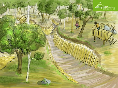 Vision in 2012: Auch ein Waldspielplatz soll entstehen